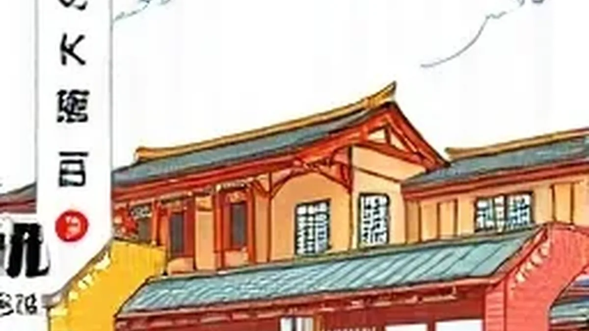 动漫素材网站主视觉：霓虹街区与星轨交织的插画场景