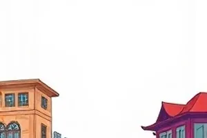 云端列车插画素材封面：漂浮列车穿行于云海之上